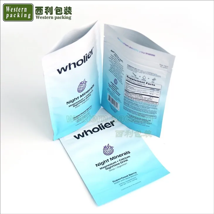 اپنی مرضی کے مطابق اسٹینڈ اپ پاؤچ بیگ پرنٹ شدہ